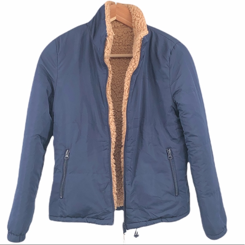 Love Tree Sz S Women’s Blue/Tan Reversible Jacket